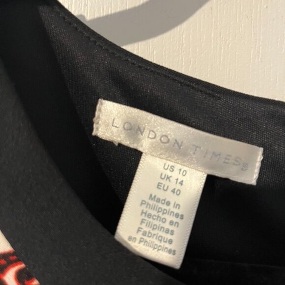 LONDON TIMES SLEEVELESS DRESS SZ 10 - Picture 2 of 6